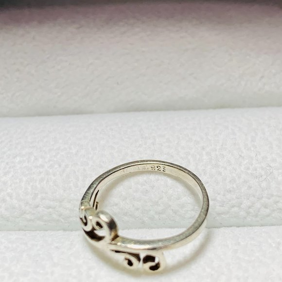 Y2K Vintage 90s 925 Sterling Silver Wave Ring - Picture 3 of 3